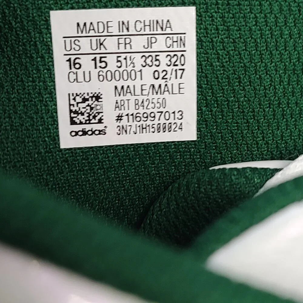 Adidas Mens Football Cleats 16 White Green Shoe Lacrosse Freak X Carbon High - Picture 8 of 10